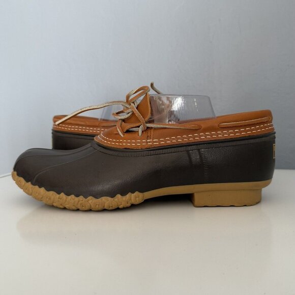 Women's L.L.Bean Rubber Moc Boots Size 10 M Tan Brown - Picture 1 of 10